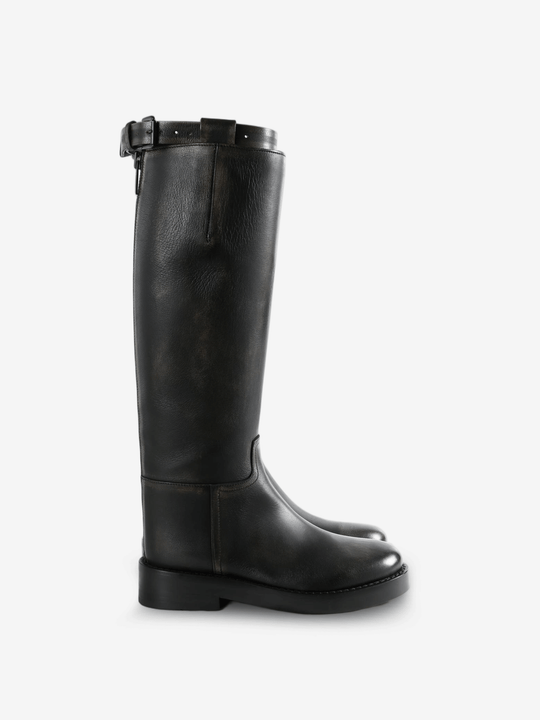 Black boots, side view