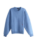 Blue knitwear, front view