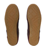 Close up of Burgundy shoes, showing detail