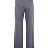 Gray pants, back view