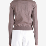 Brown hoodie, full body view