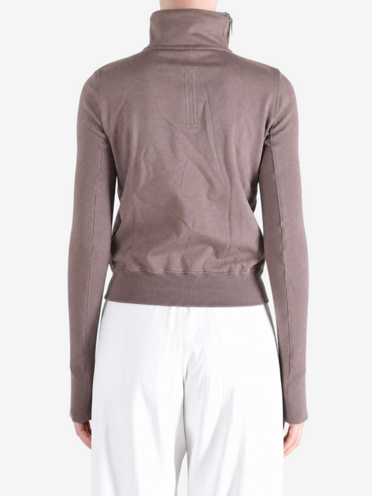 Brown hoodie, full body view