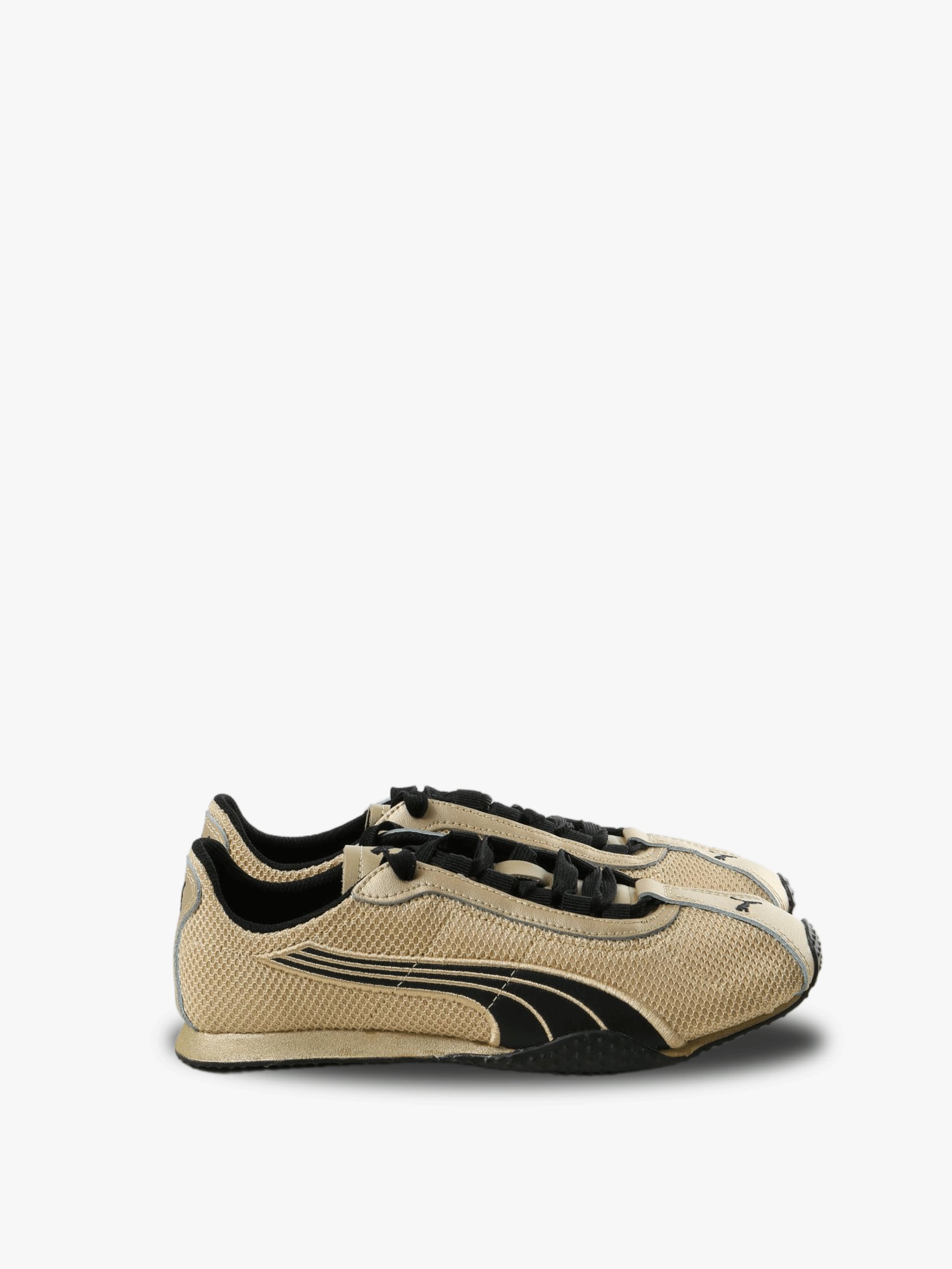 Tan sneakers,  front view