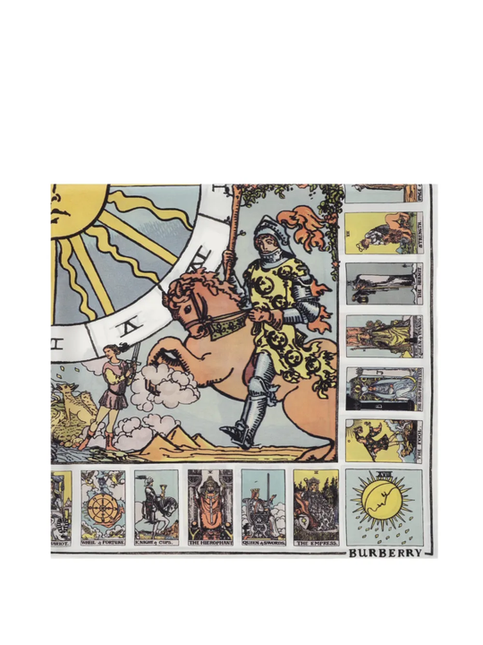 Blue scarf, front view