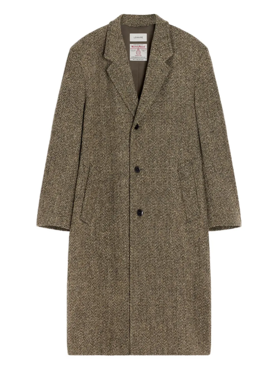 Tan coat, front view