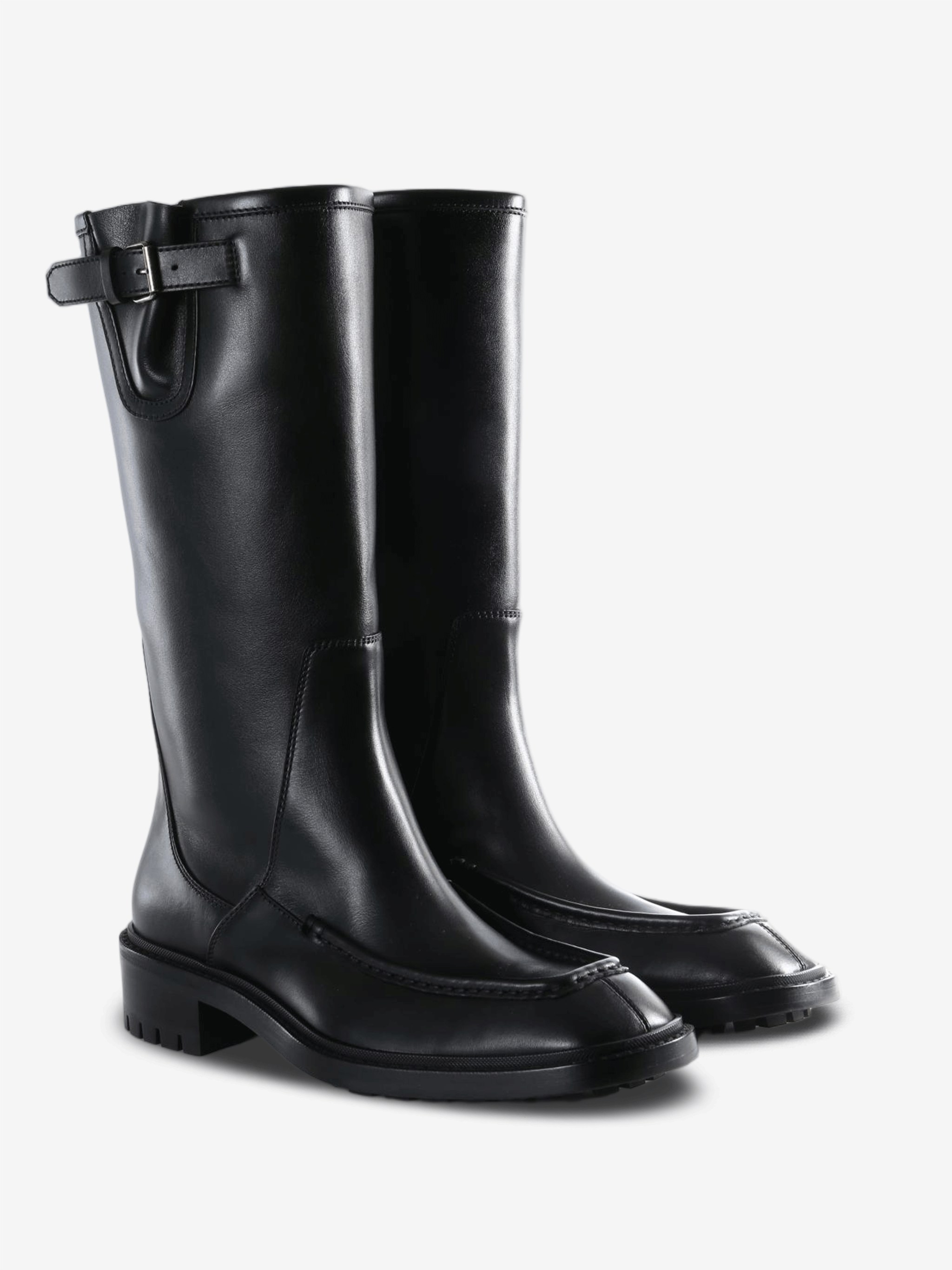 Black boots, front view