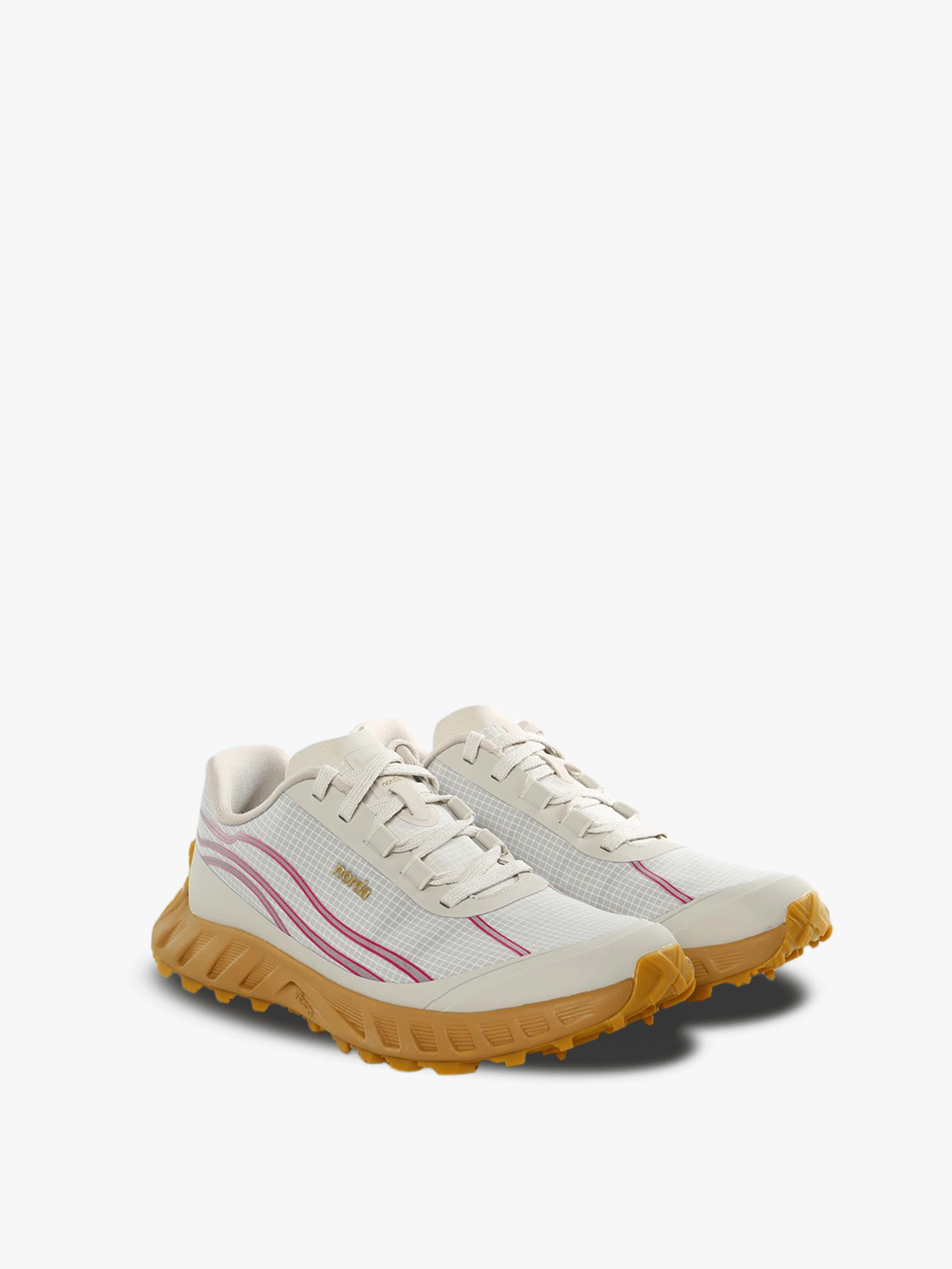 Grey sneakers, side view