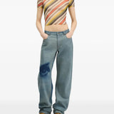 Orange t-shirt, full body view