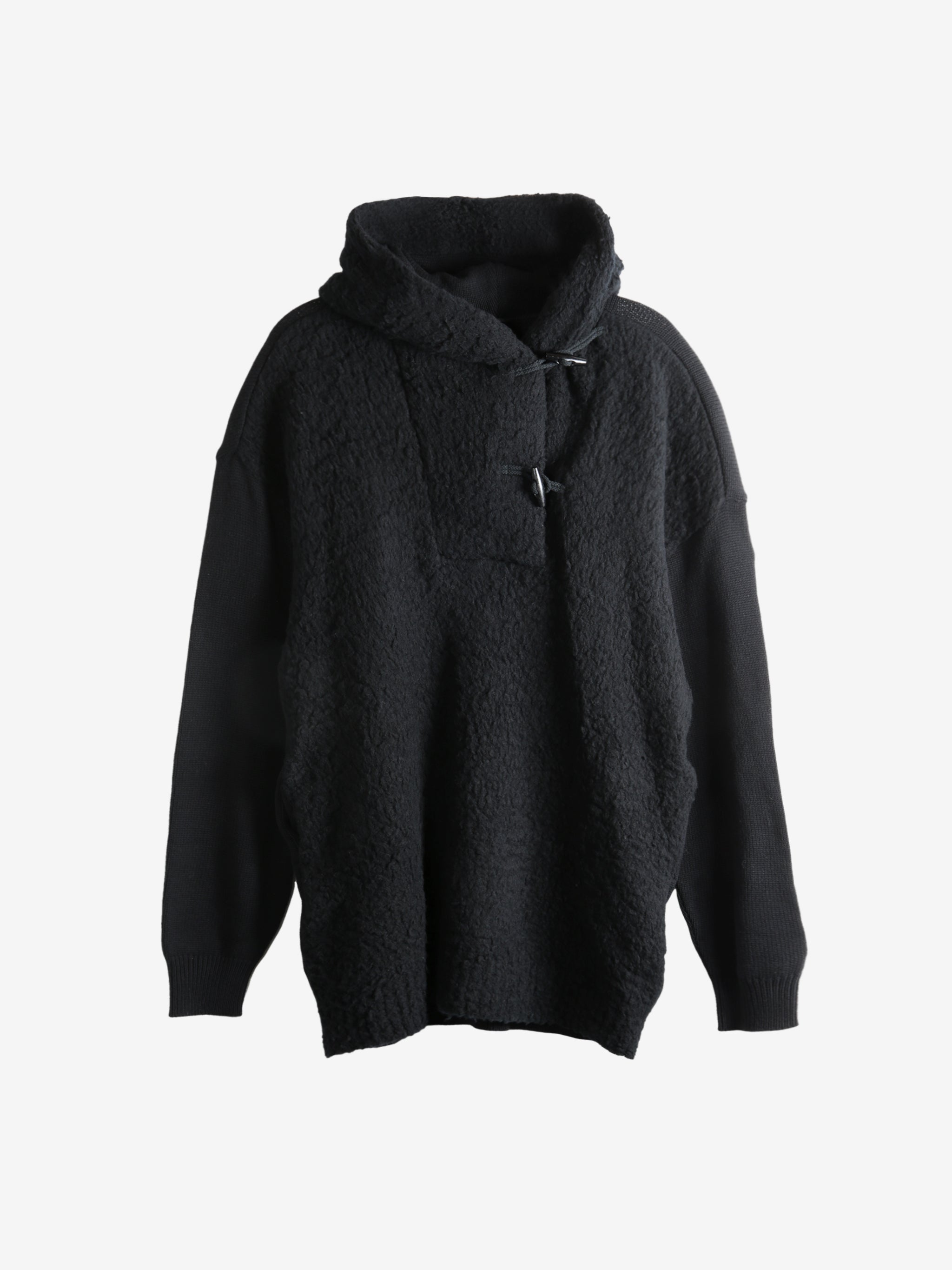 Black hoodie, front view