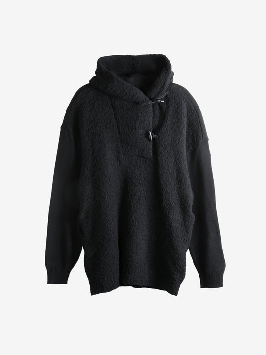 Black hoodie, front view