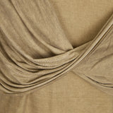 Close up of the tan top, showing texture of the modal fabric