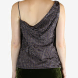 Brown top worn by a person, showing the top's fit