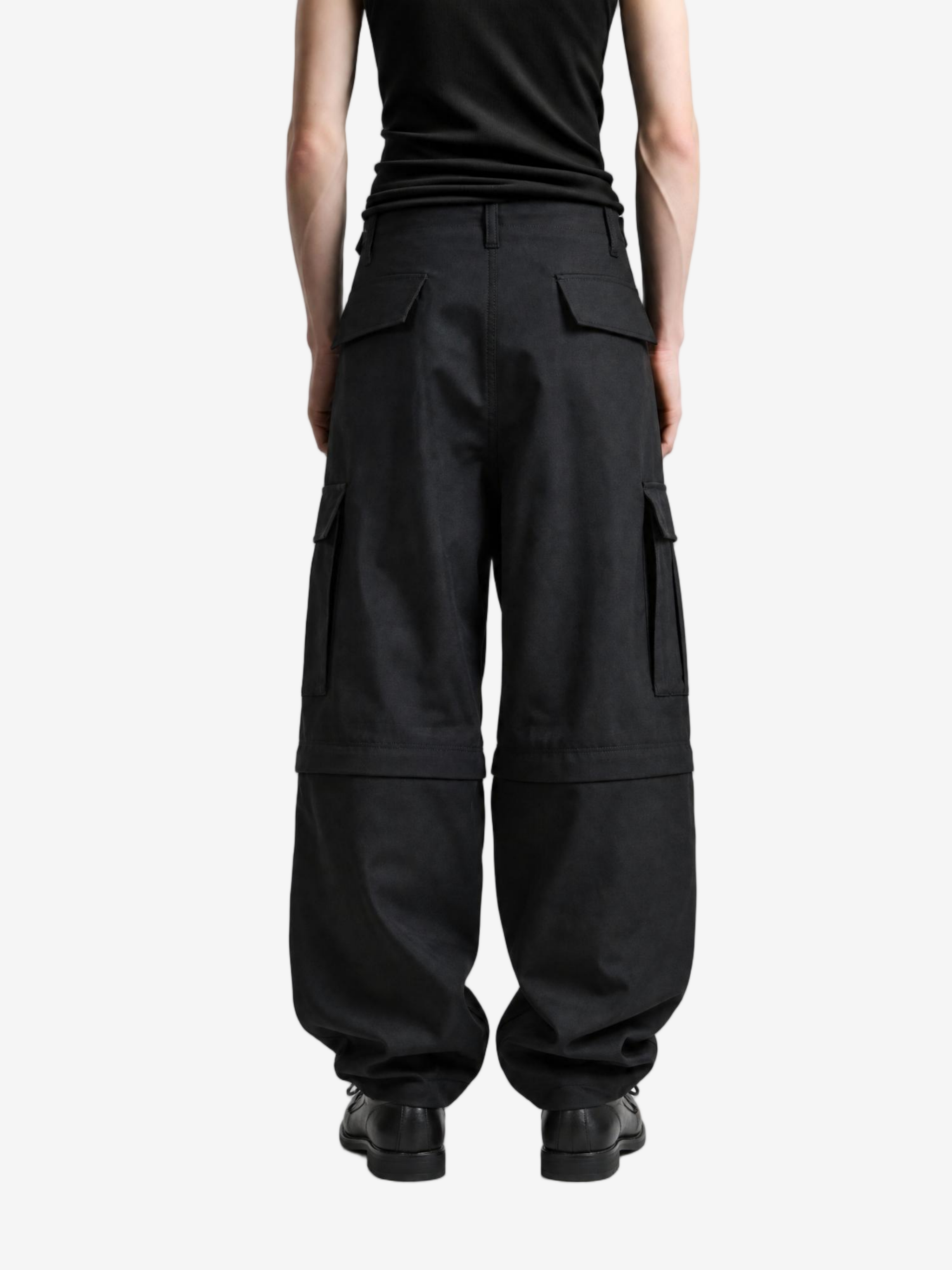 Black pants, full body view