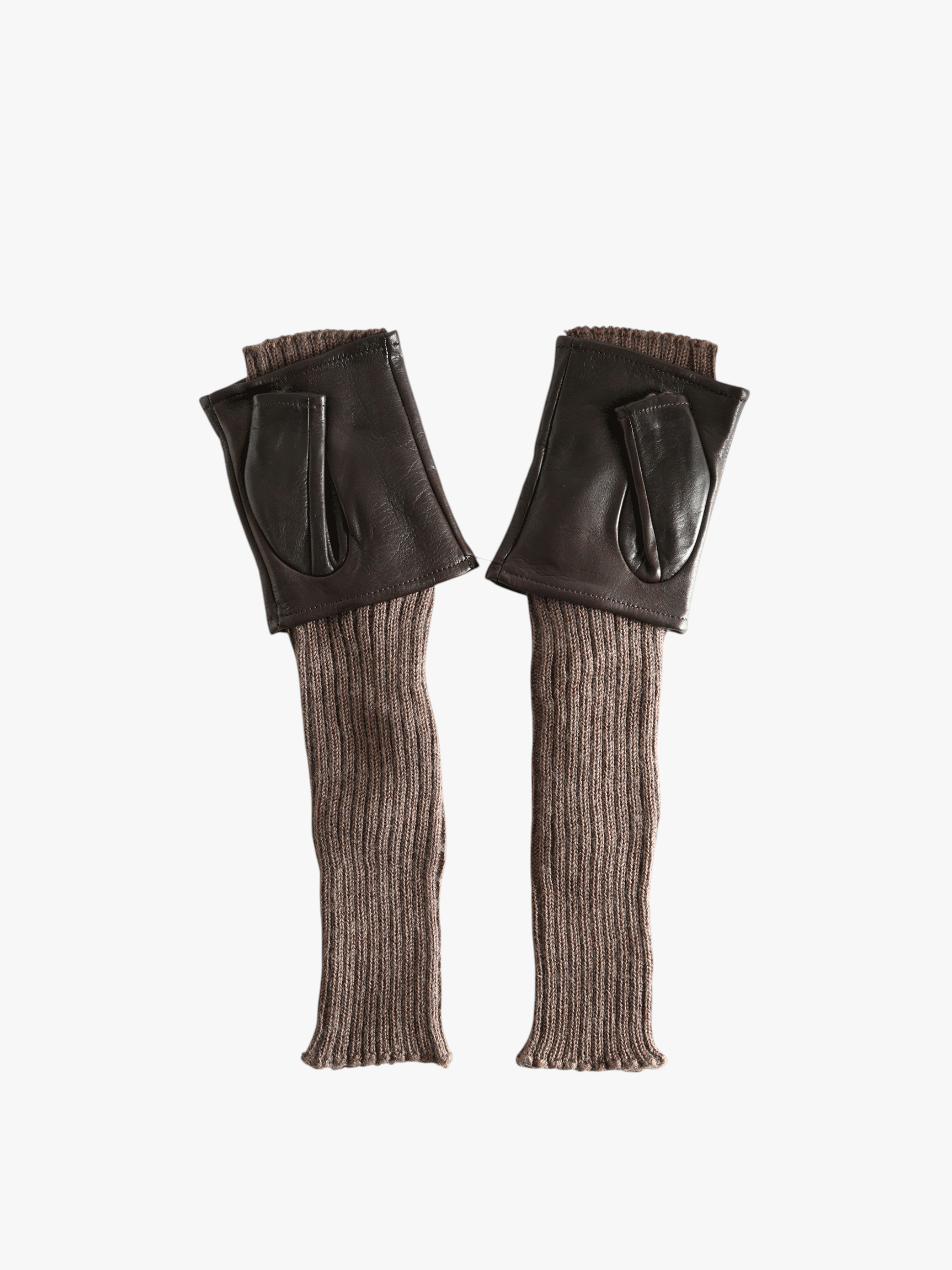 Brown accessories, front view