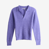 AURALEE - Women Baby Suri Alpaca Sheer Knit Skipper Polo