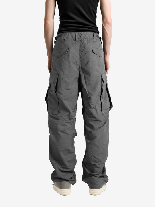 Grey pants, full body view