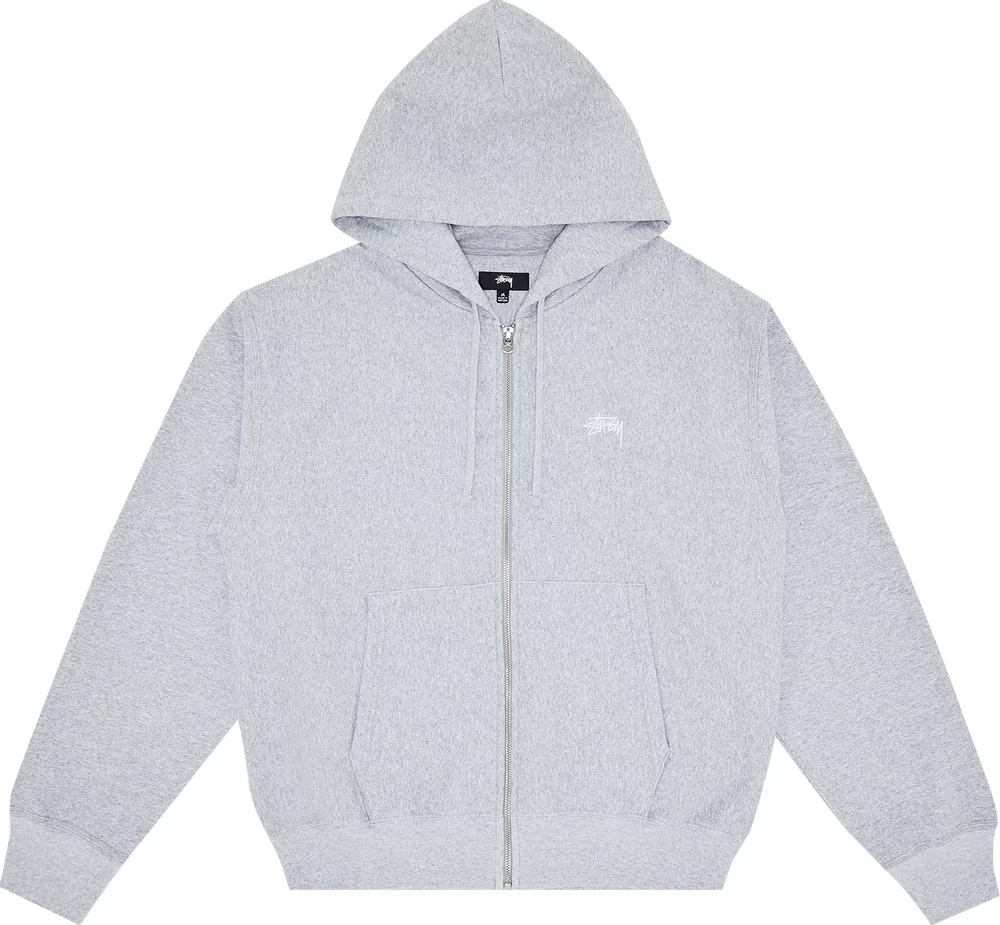 STUSSY - Men Stock Logo Zip Hoodie