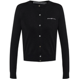 ALEXANDER WANG - Women Hotfix Logo Long Sleeve Crewneck Cardigan