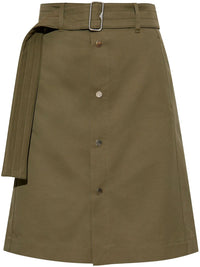 BURBERRY - Women Long Canvas Trench Skirt