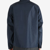 Navy jackets worn by a person, showing the jacket’s fit