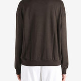 AURALEE - Women Super High Gauge Sweat Half Zip Pullover