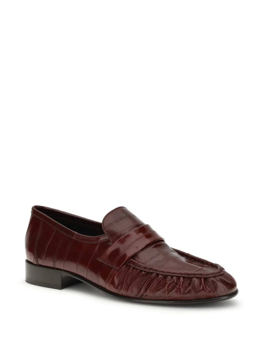 Brown loafer, side view