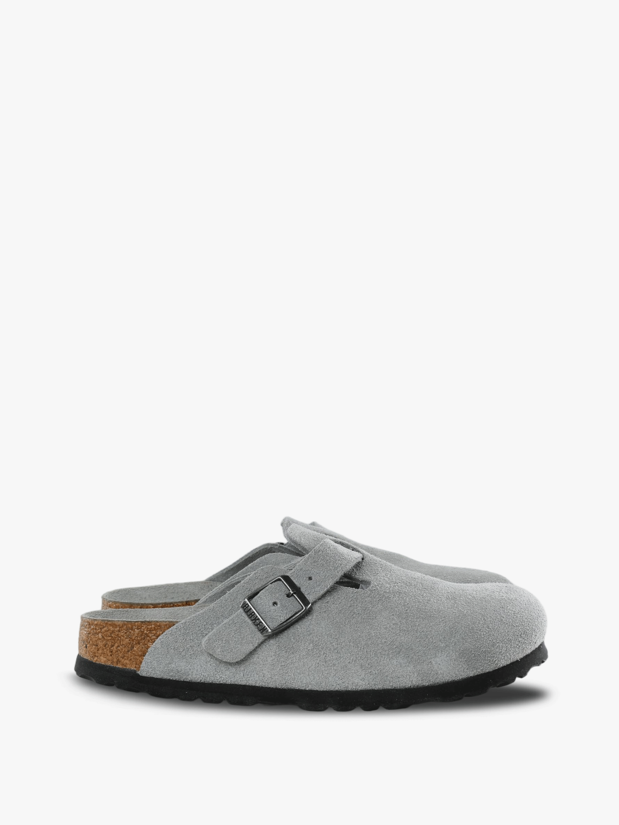 Grey sandals, side view