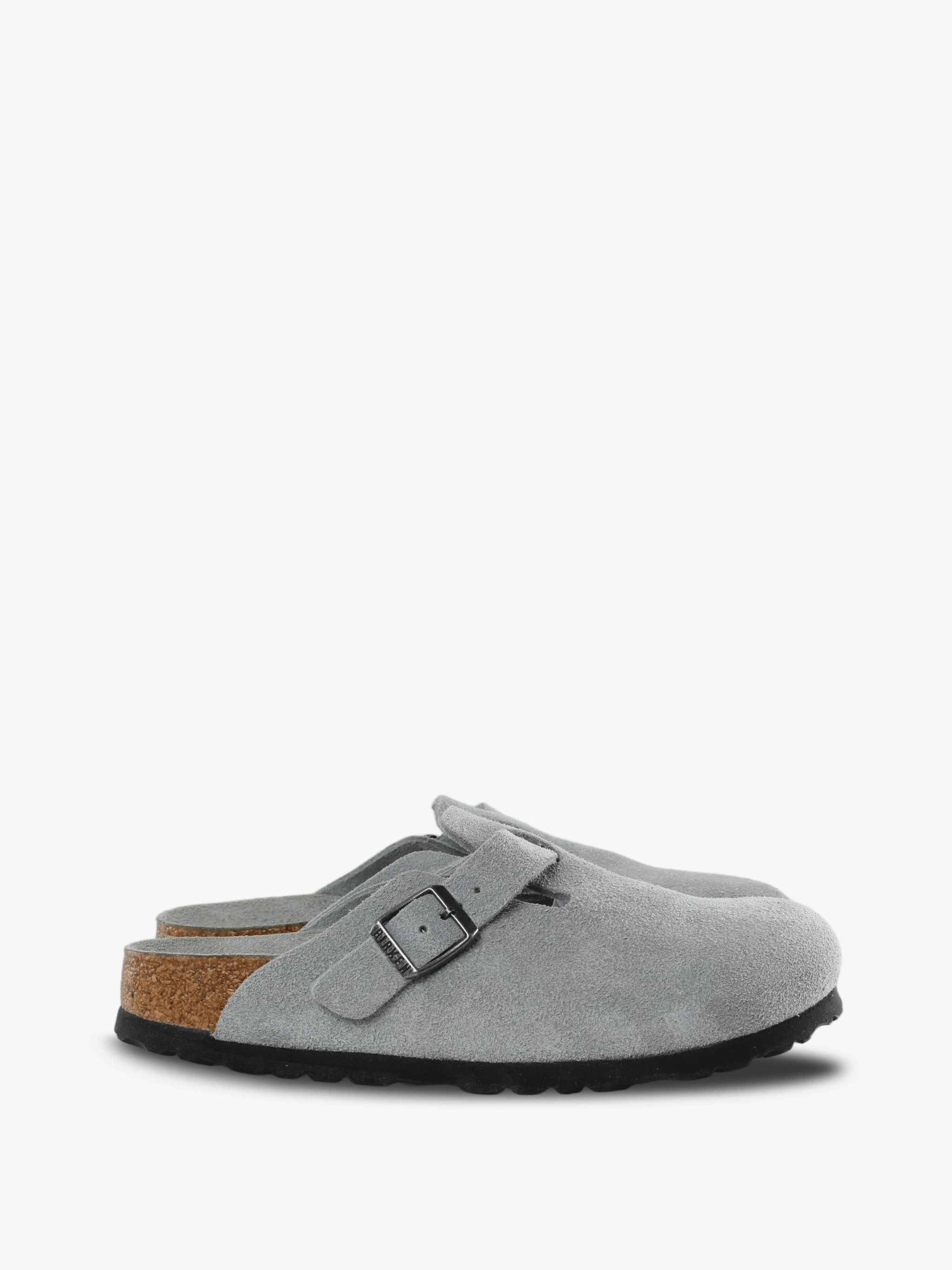 Grey sandals, side view