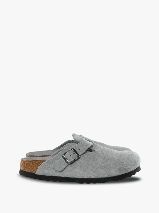 Grey sandals, side view