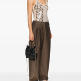 Black bag worn by a person, showing the bag fit