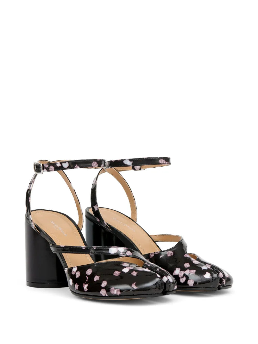 Black sandals, front view