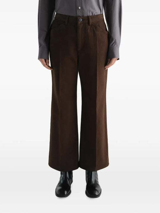 Brown pants, full body view