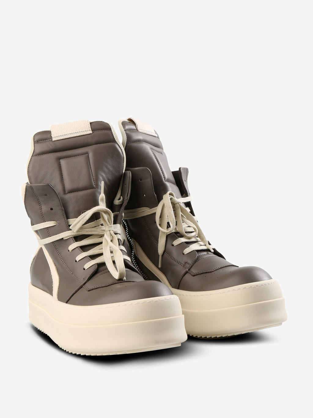 Brown sneakers, side view