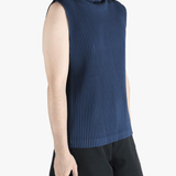 Blue top worn by a person, showing the top's fit