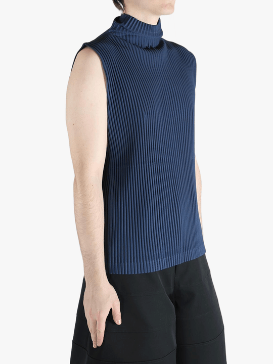 Blue top worn by a person, showing the top's fit