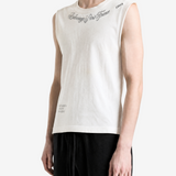 White t-shirt worn by a person, showing the t-shirt fit