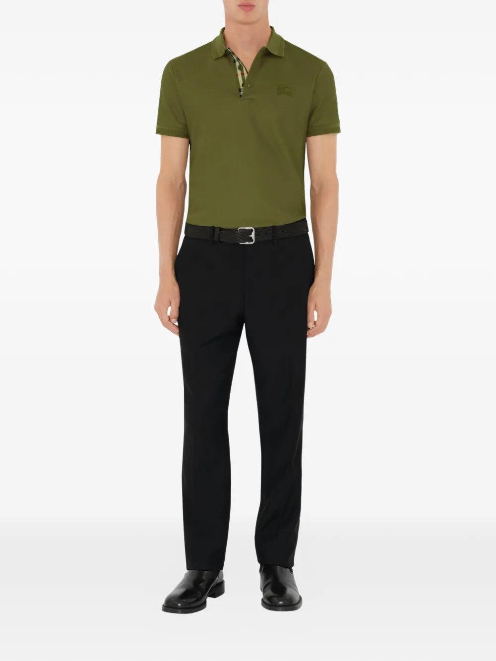 Green top, full body view