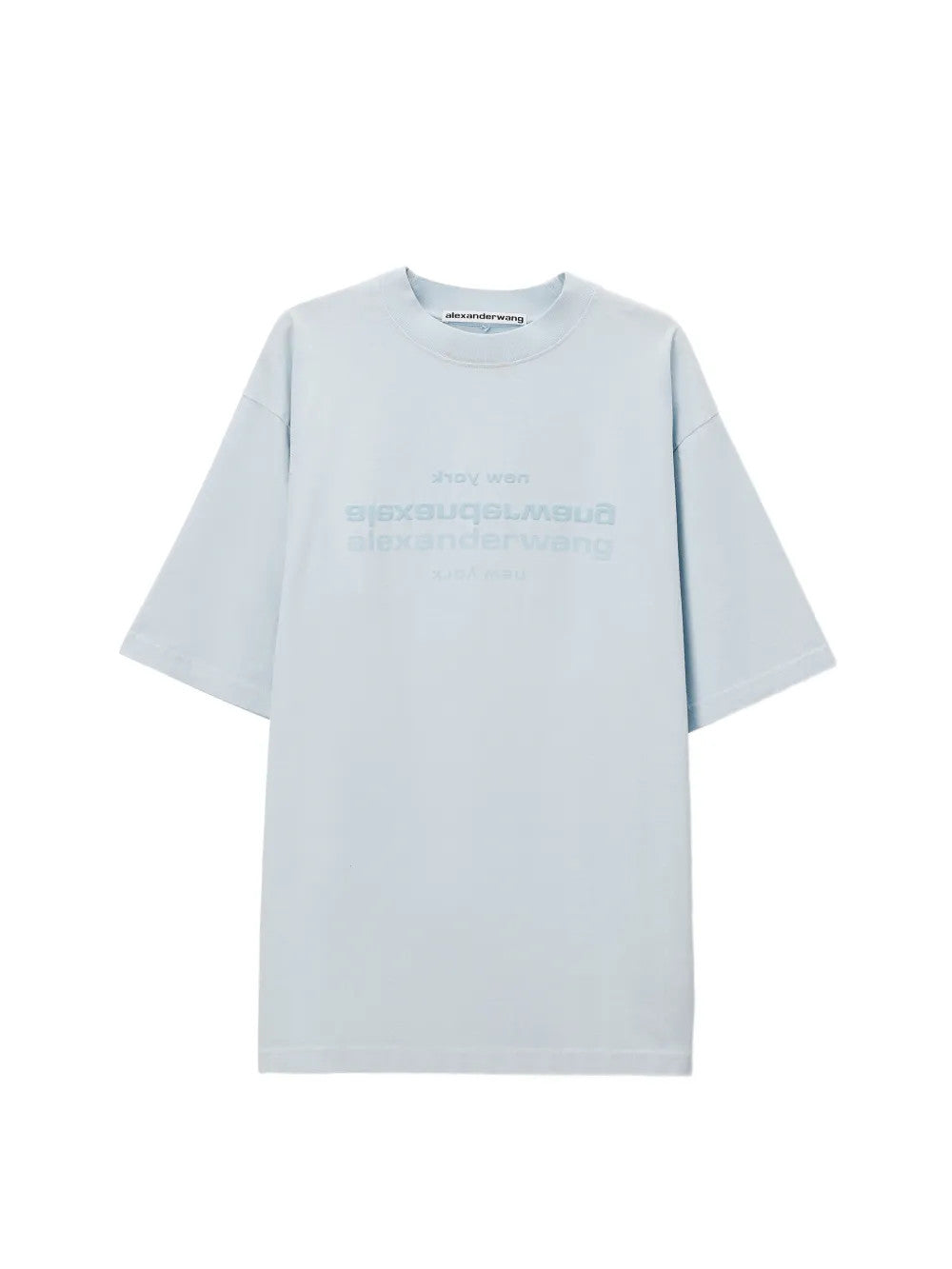 Blue t-shirt, front view
