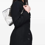 Grey bag worn by a person, showing the bag fit