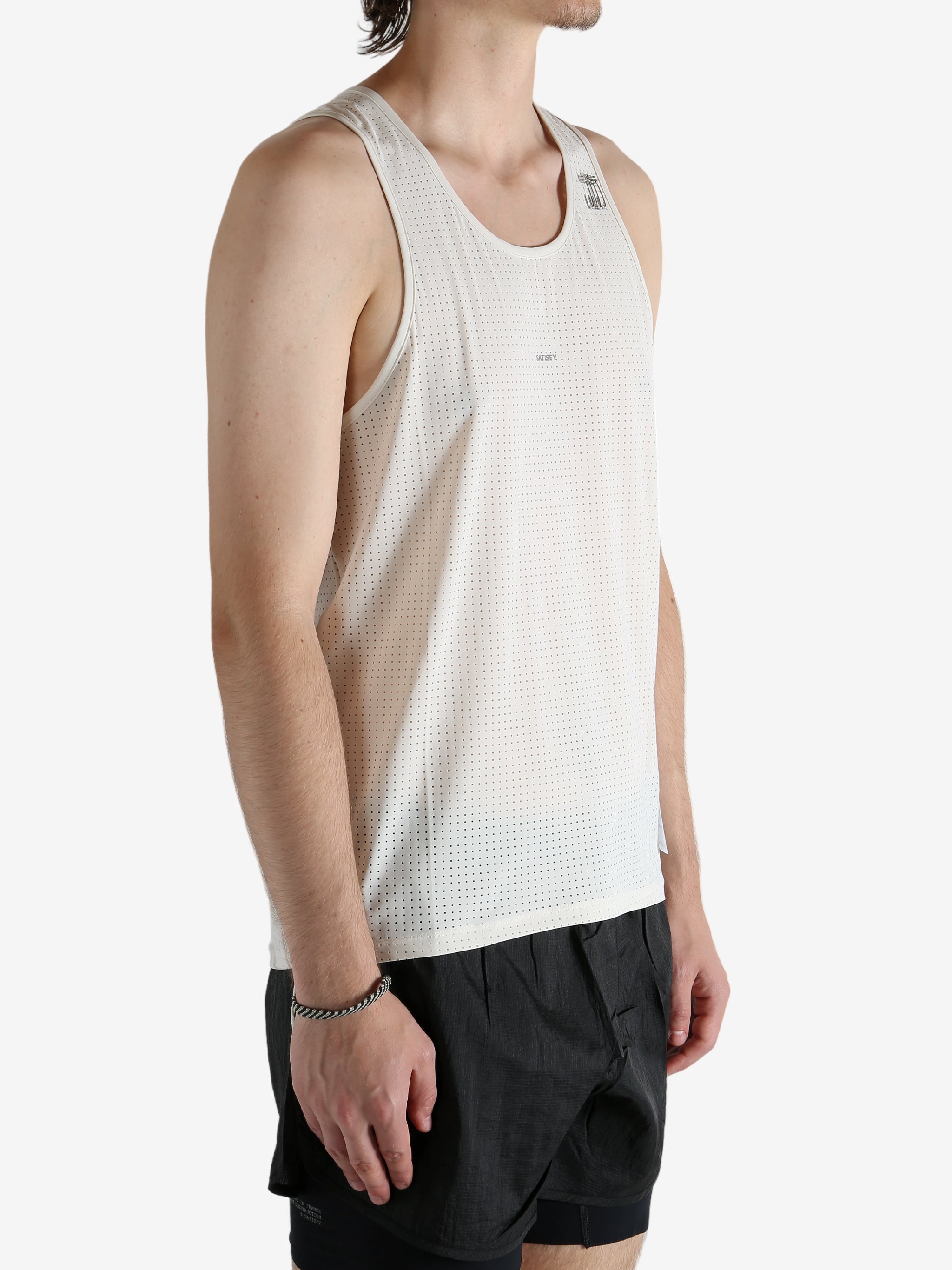 white shirt worn by a person, showing the shirt fit