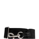 Close up of the blue bag, showing texture of the cotton fabric