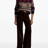 Brown pants, full body view