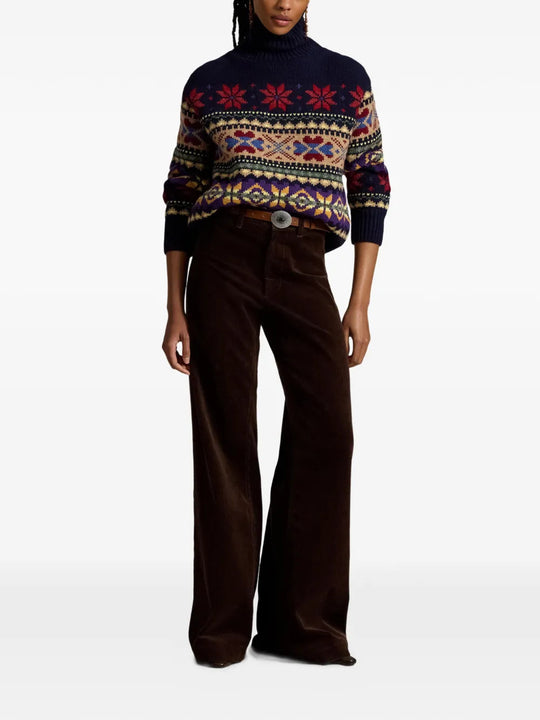 Brown pants, full body view