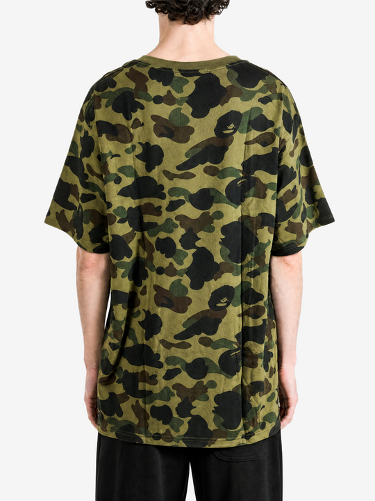 Green t-shirt, full body view
