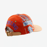 Orange hat, back view