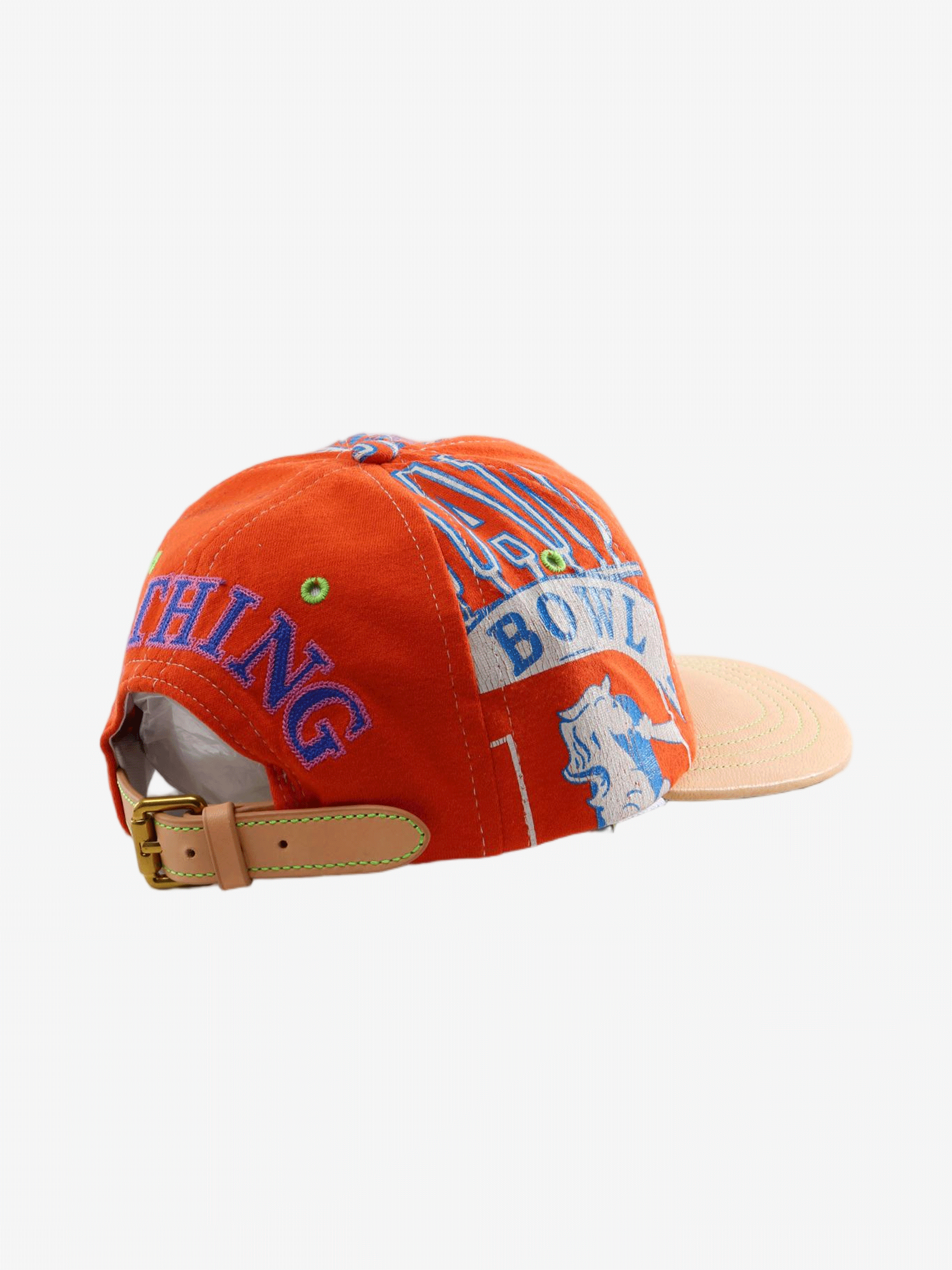 Orange hat, back view