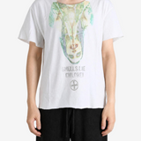 White t-shirt, full body view
