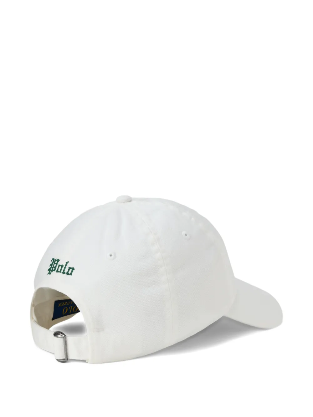 White hat, back view