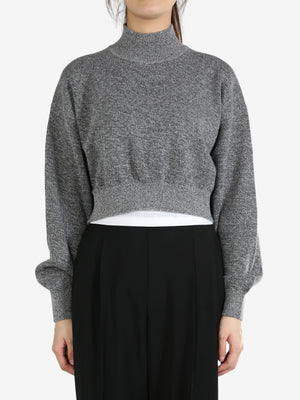 T BY ALEXANDER WANG - Women LS Turtleneck Pullover With Embossed Logo