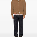 Brown jacket, full body view